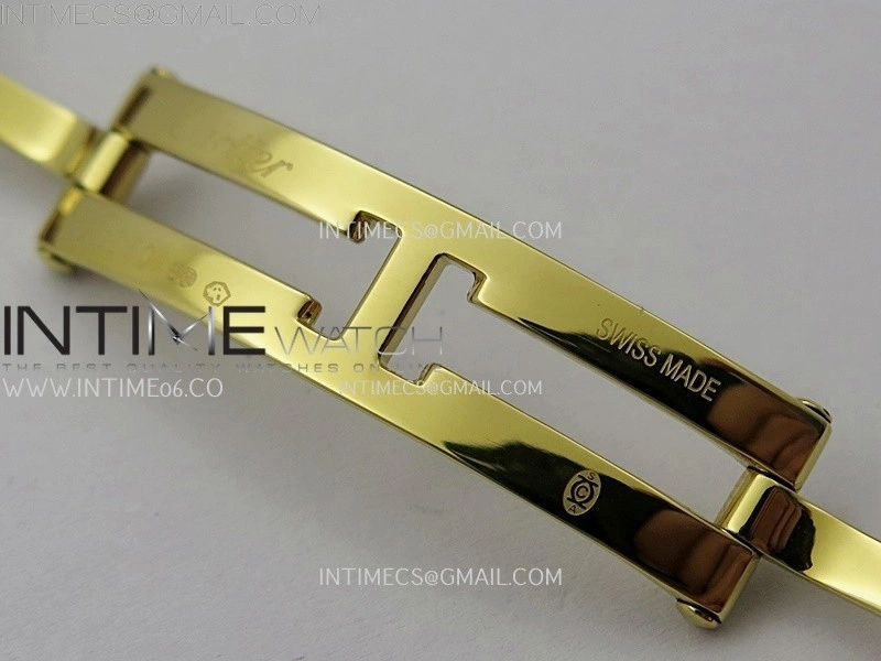 Tank Francaise Ladies 21.2mm YG 8848F 1:1 Best Edition Silver Dial on YG Bracelet Ronda Quartz V2